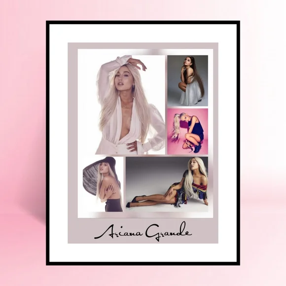 Ariana Grande Art Ariana Grande Poster Print Sexy Pink Collage